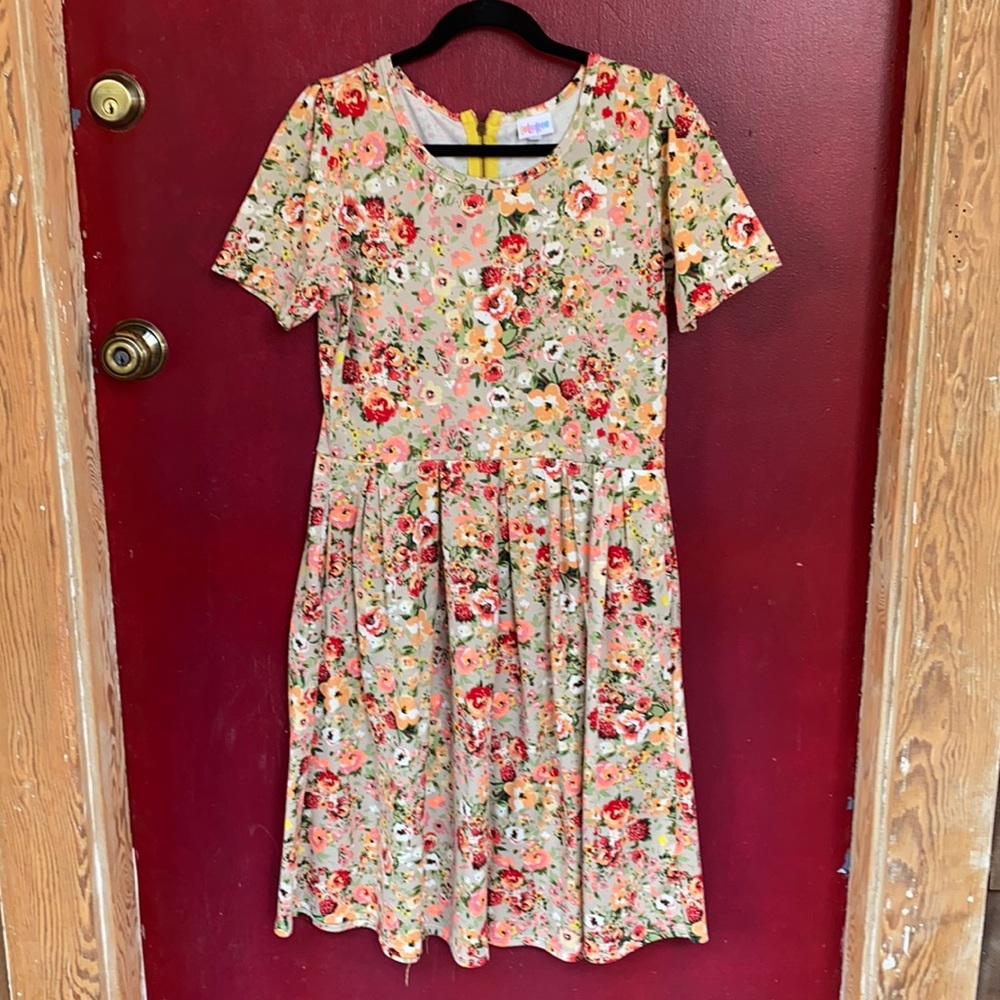 LulaRoe size L dress with pockets